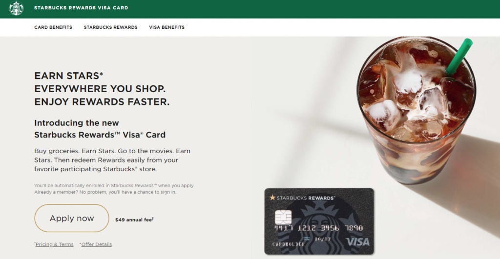Starbucks credit card